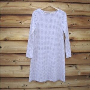 Elegant White Polka Dot Dress